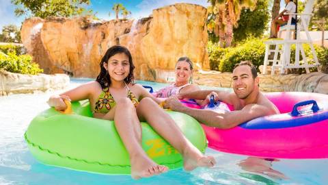 Family Tubing On the Water