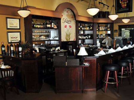 bar inside fiore restaurant