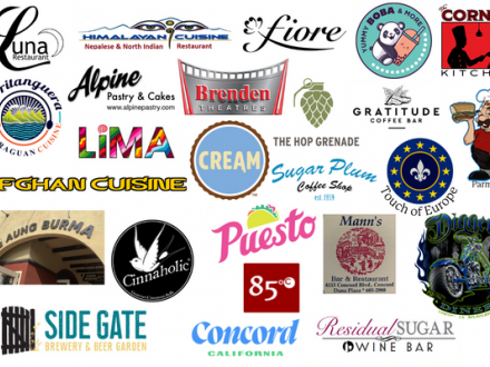 A collage of the logo for each of the restaurants participating in restaurant bingo