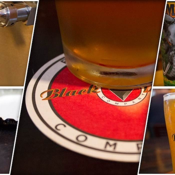 local craft beers with close-ups of logo