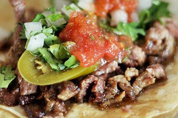 close up of tacos