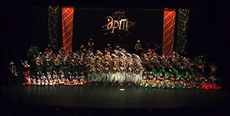 group of dancers on stage