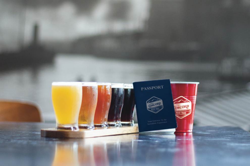 beer flight and a passport