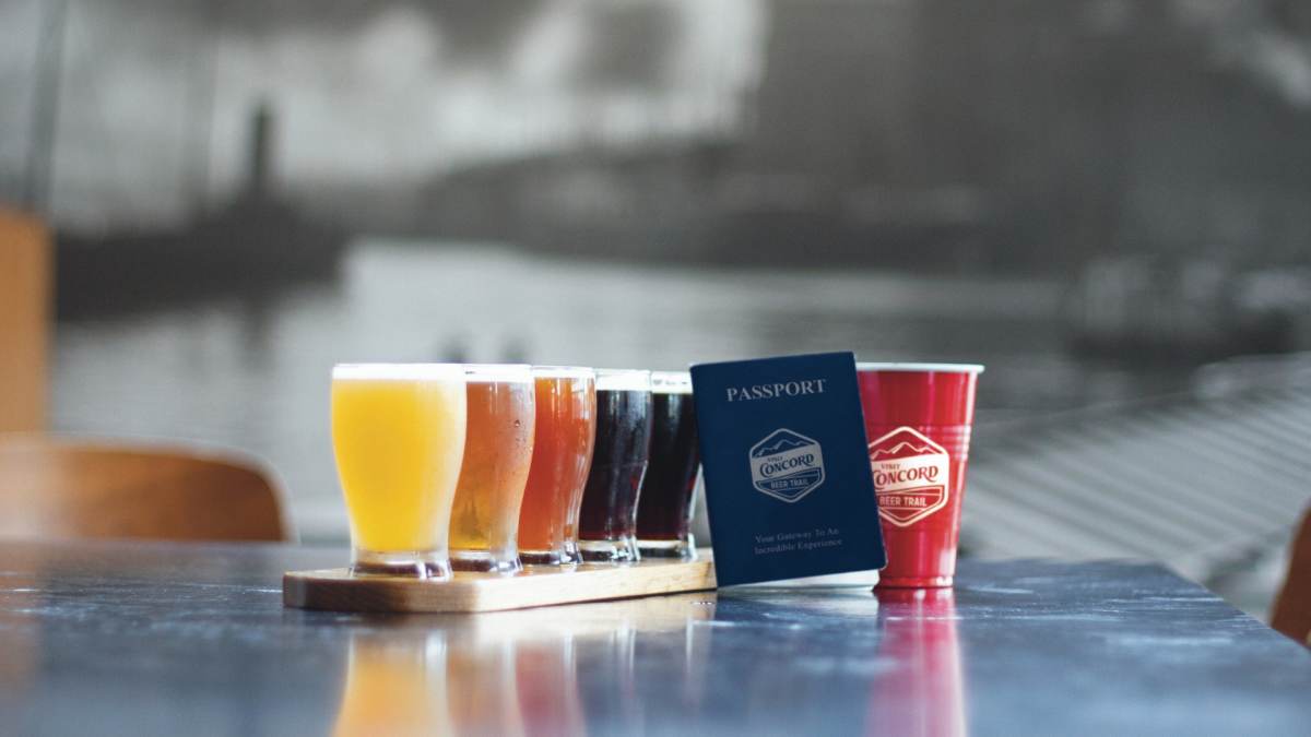 beer flight and a passport