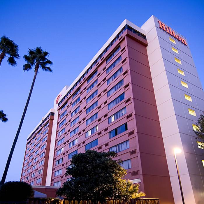 Exterior of Hilton Hotel