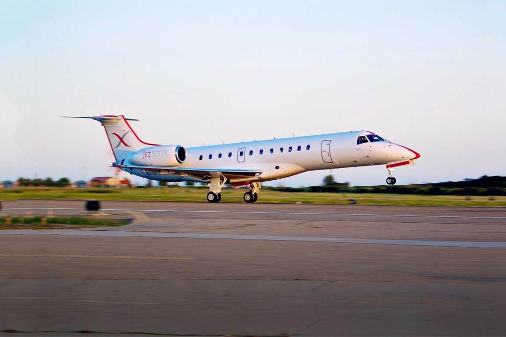 private airplane on the runway