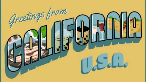 How do you sell the California Dream in 2022? Think boba shops and taco trails